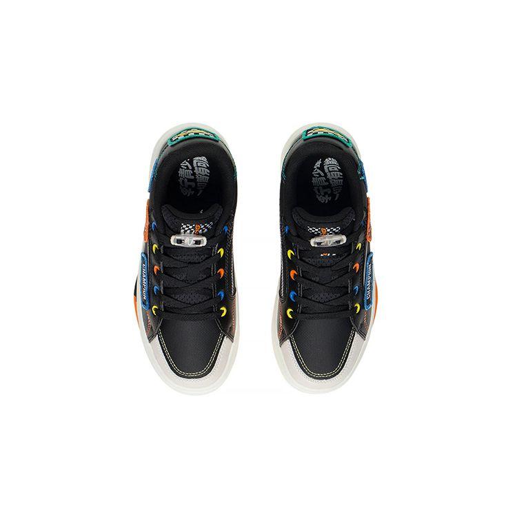 Li Ning Jugend Freizeit Rutschfest Abriebfest Leicht Rebound Low-Top Kinder Skateschuhe Kinder Skateschuhe Schwarz YKCS114-13