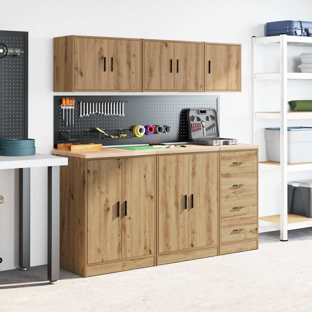 Garażowa Szafka Ścienna Artisan Oak Drewno Klejone