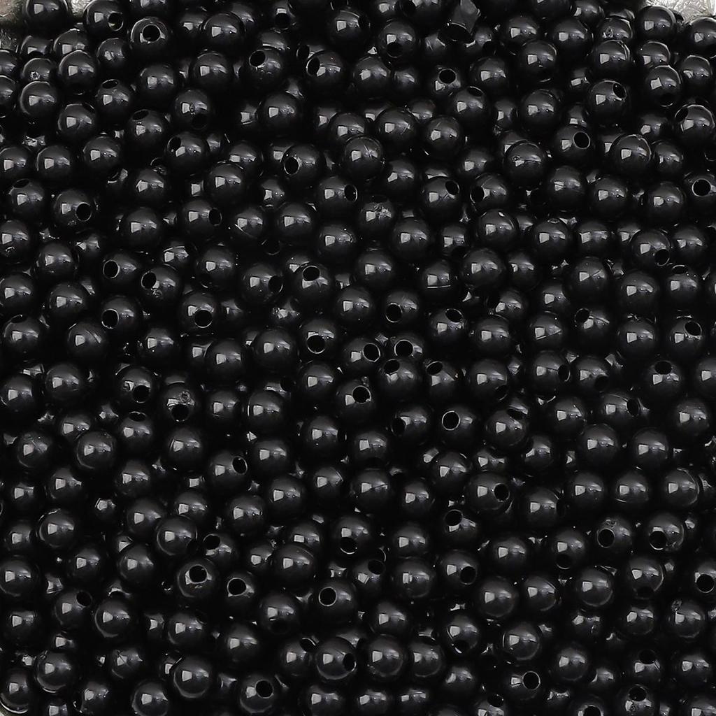 900Pcs Acrylic Beads Solid Colored Round Loose Spacer Beads for Jewelry Making DIY Bracelets Necklace