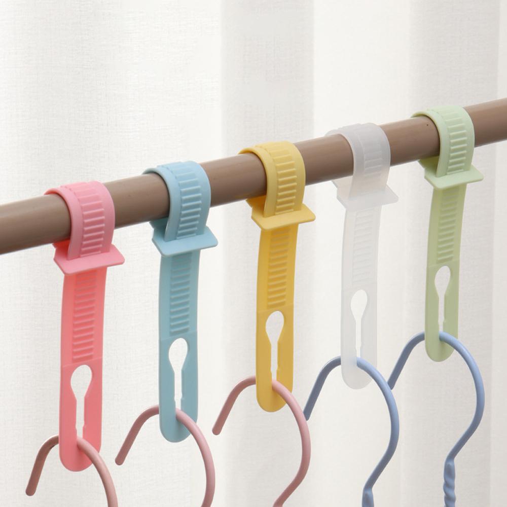 5/3/1Pcs Hanger Buckle Home Clothes Wardrobe Organizer Hook Anti-Slip Windproof Hanger Data Cable Storage Colorful Rack Holder