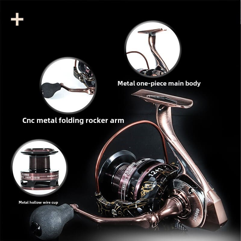 Kołowrotek wędkarski Metalowa szpula ze stopu do użytku lewo- i praworęcznego do wędkarstwa morskiego i słodkowodnego Lekki i wytrzymały Sprzęt na przynęty Wędkarstwo surfcastingowe