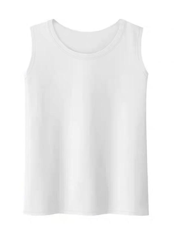 Women's Korean Style Versatile Round Neck Camisole - Sleeveless Spring/Summer Top