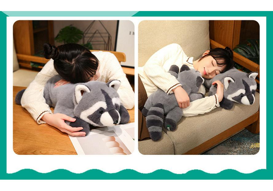 Crawling Raccoon & Panda Plush Toy - Cute Cloth Birthday Gift Doll Series