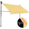 VidaXL Manual Retractable Awning with LED 300 Cm White and Orange