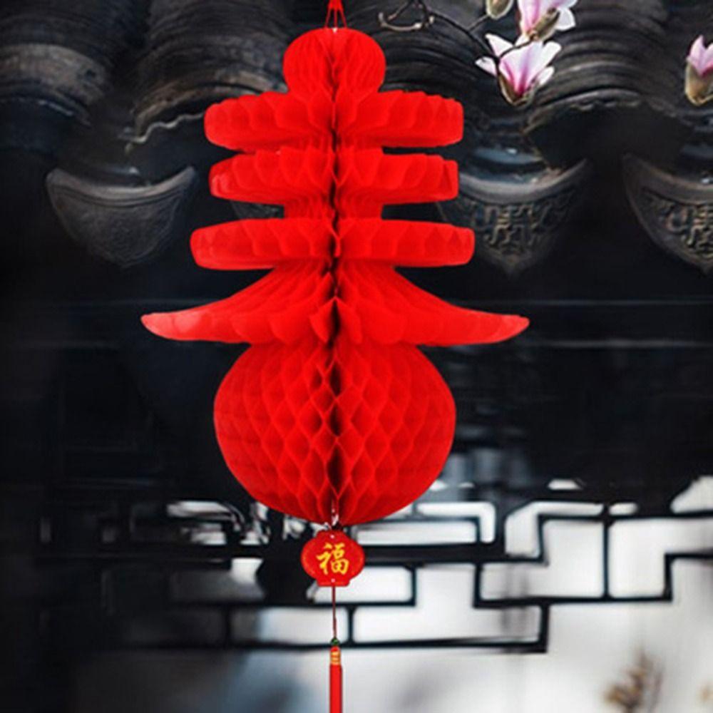 Waterproof Honeycomb Lanterns Foldable Spring Festival Pendant Chinese Hanging Lantern Home