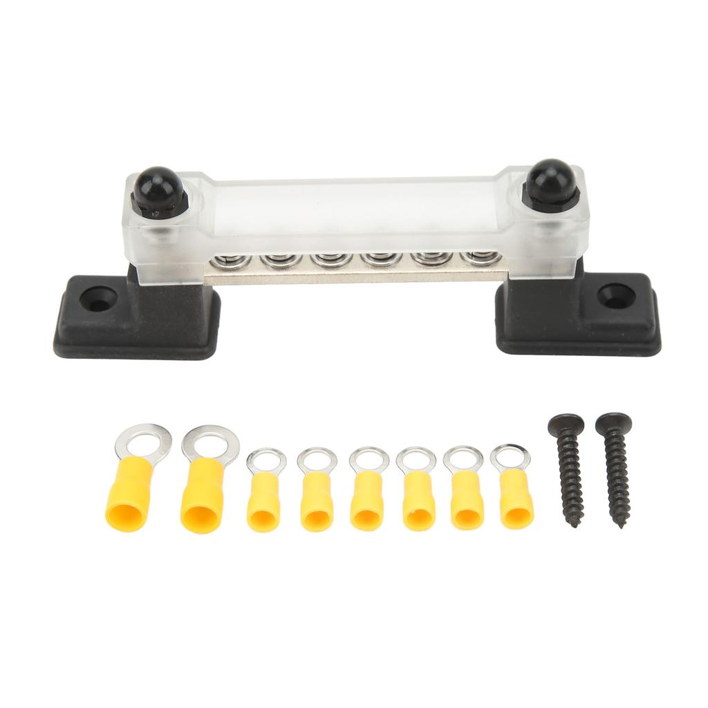 Power Distribution Block 6 Terminal 12‑48V 150A Bus Bar Junction Block for Cars RVs Boats Yachts Trucks