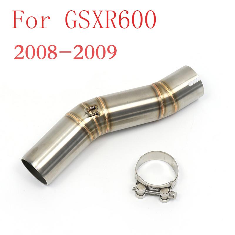 motocross For Suzuki GSXR600 750 1000 R600 R750 R1000 K5 K6 K7 K8 K9 K10 K11 Motorcycle Modified Middle Link Pipe Exhaust pit
