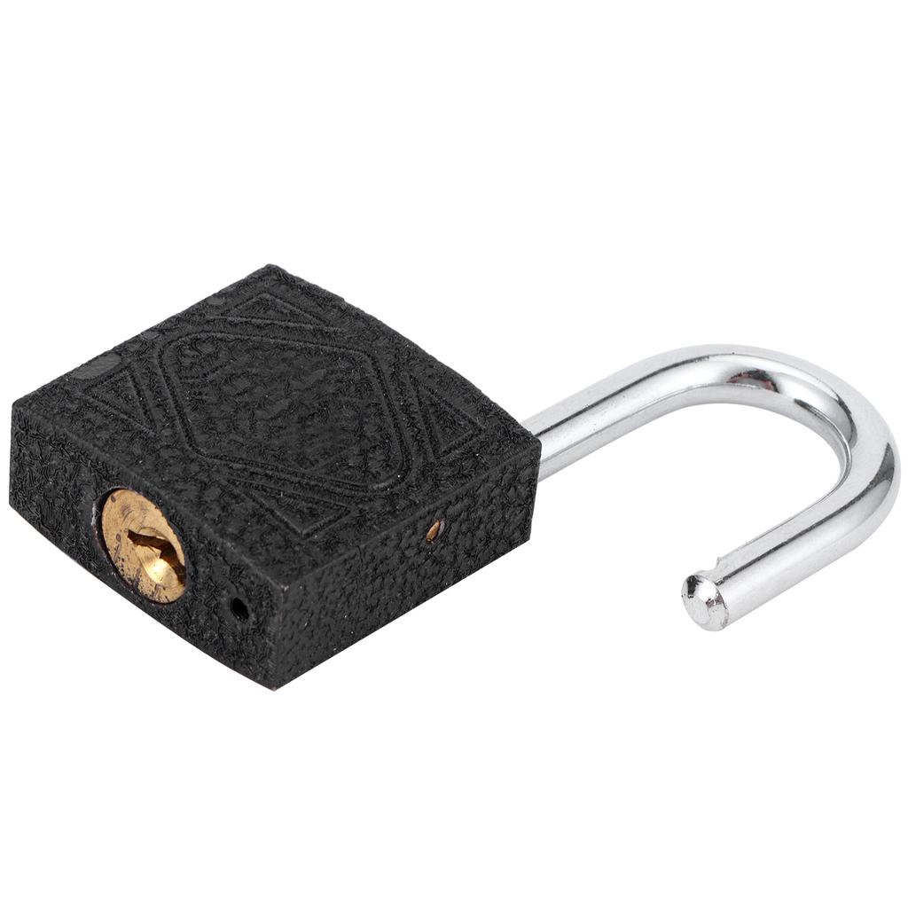 Padlock Brass Core and Thickened Black Iron Door Lock for Home Dormitory Portable Padlock50mm