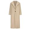 Women's Fashion Warm Jacket Long Sleeve Lapel Plush Tweed Top Coat