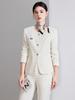 Women's Beige Suit Set: Elegant Spring/Autumn Formal Attire for Announcers, Hosts, or Salon Receptionists