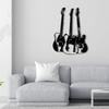 Handmade Metal Guitar Wall Art, 3D Line Art Decor, Music Instrument Sculpture for Home, Unique Gift for Musician