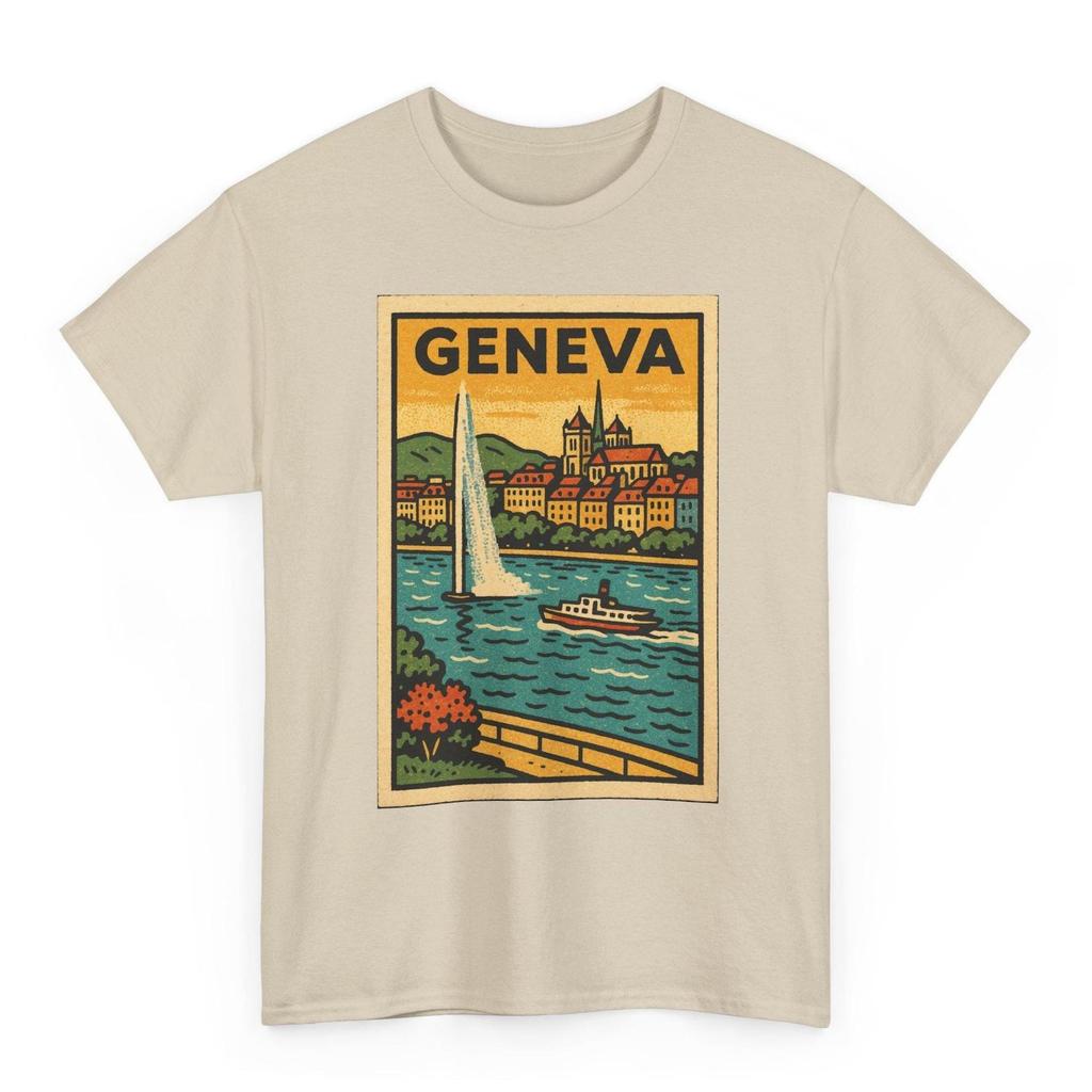 Geneva T-Shirt Unisex: Retro Switzerland Tee