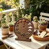 Festive Yard Ornaments Season Clock Decor Round Month Calendar Wooden Seasonal Farmhouse Perpetual Thanksgiving Garden