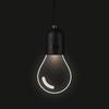 Car Rearview Mirror Pendant Decor Flat Acrylic Retro Light Bulb Atmosphere Ambient Light Interior Decoration For Car 1/2Pcs