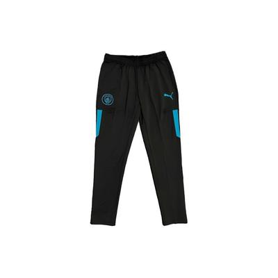 Logo Print Straight Leg Football Training Knit Pants Player Edition 21-22 Season Manchester City Men Pants Black 764867-12