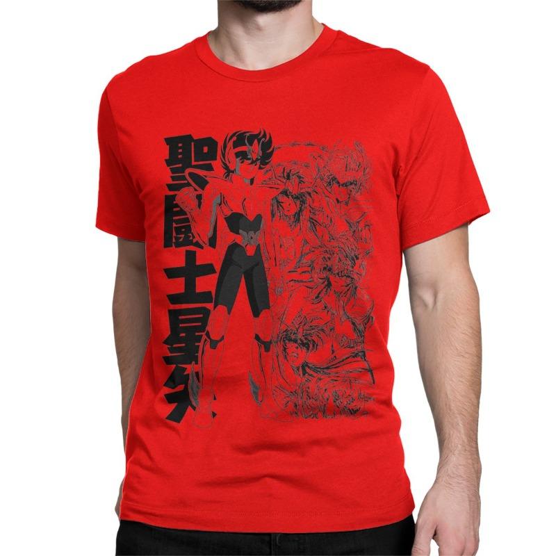 Novelty Knights of The Zodiac Japanese Anime TShirt for Men Women Pure Cotton T Shirts Saints Seiya Short Sleeve Tees Tops