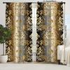 2 Pcs Golden Crown Print Curtains  Suitable for Bedroom  Living Room Kitchen Decoration  Home Decoration  Window Decoration