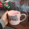 Kreativer Stil Katzen-Kaffeebecher Niedliches Design Milchbecher Trinkbecher Frühstücksgebrauch