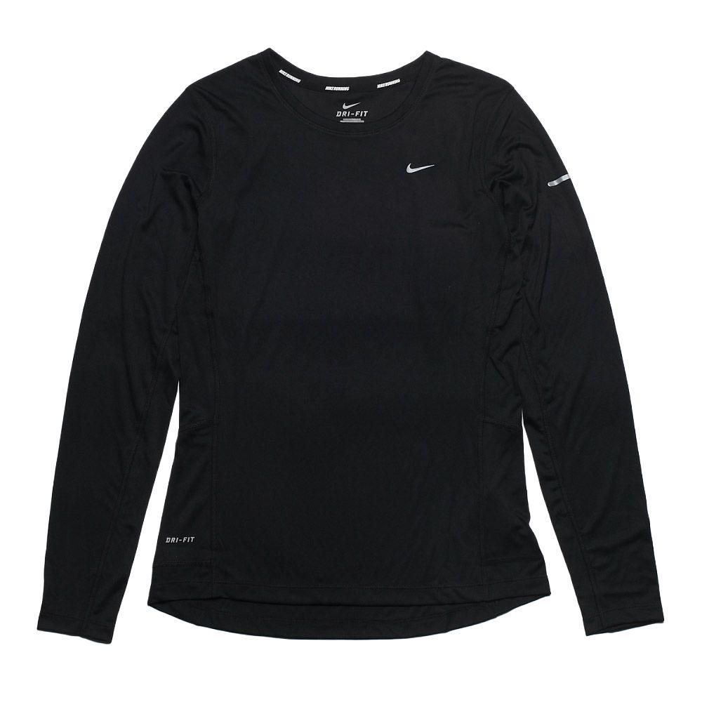Nike Miler Dri-Fit Casual Series Round Neck Pullover Simple Long Sleeve T-Shirt Women Tops 519834-010