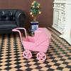 Realistic Mini Bassinet Stroller Wrought Iron Baby Stroller Model Doll Pram Toys  Kids Pretend Play