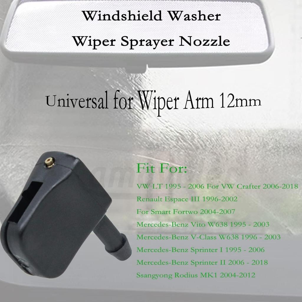 2 PCS Front Windshield Wiper Arm Washer Nozzle Jet Sprayer Nozzle Replacement