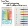 9pcs/set of Retro Morandi Gel Pens 0.6mm School Office Adult Color Books Periodical Drawing Color Graffiti Art Mark Gel Ink Pen