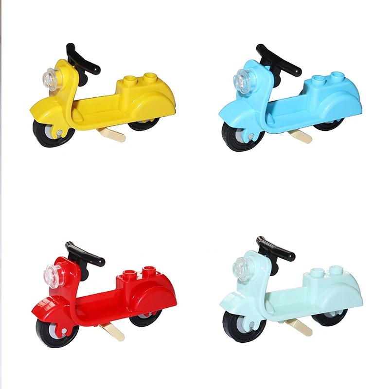 Non-Toxic Building Block Moc Bricks Chrome Bike Bicycle Scooter Model Little Sheep Motorcycle City Traffic Bicycle Motor Vehicle Car