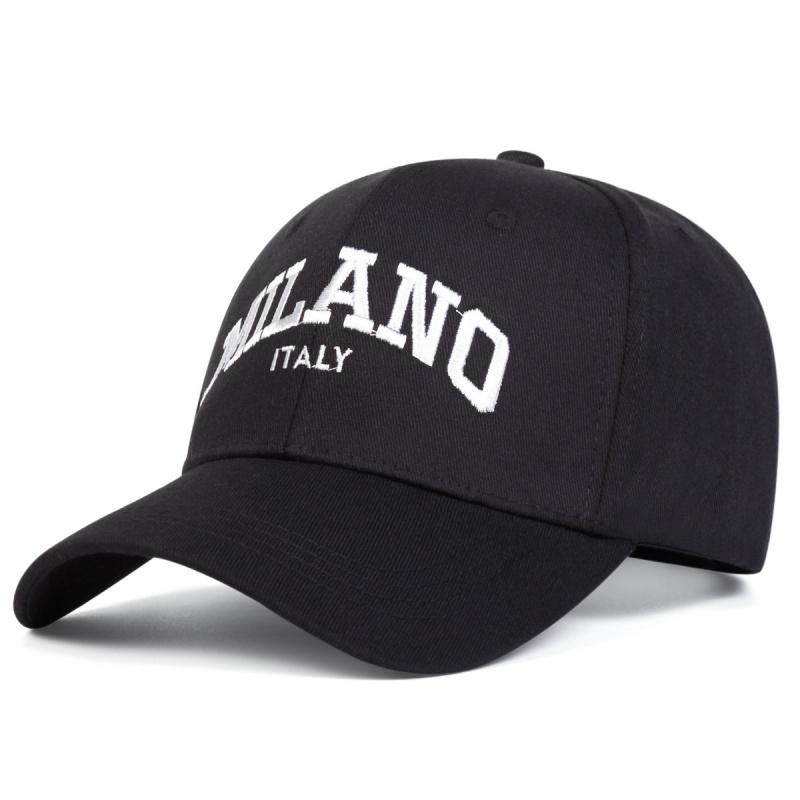 

Новые унисекс модные бейсболки Milano с вышивкой букв, весенне-осенние, для улицы, регулируемые, повседневные, солнцезащитные, спортивные 54-61CM