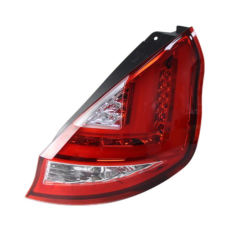 Compatible for Ford Fiesta 2009-2015: Smoked LED Taillight Assembly with DRL, Brake, and Turn Signal Lights.