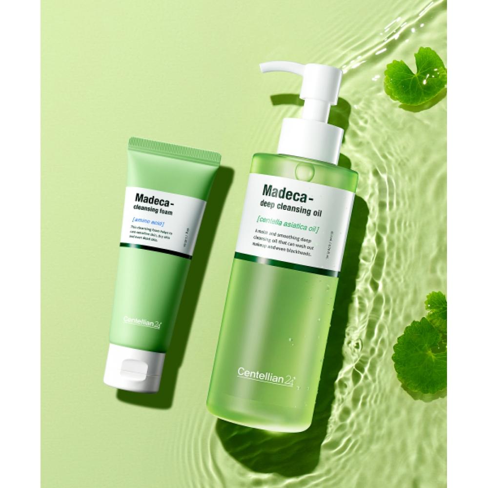 Centellian24 [travel Kit] Madeca Centella Deep Cleansing Oil 200ml + Amino Acid Foam Cleansing 40g FREE
