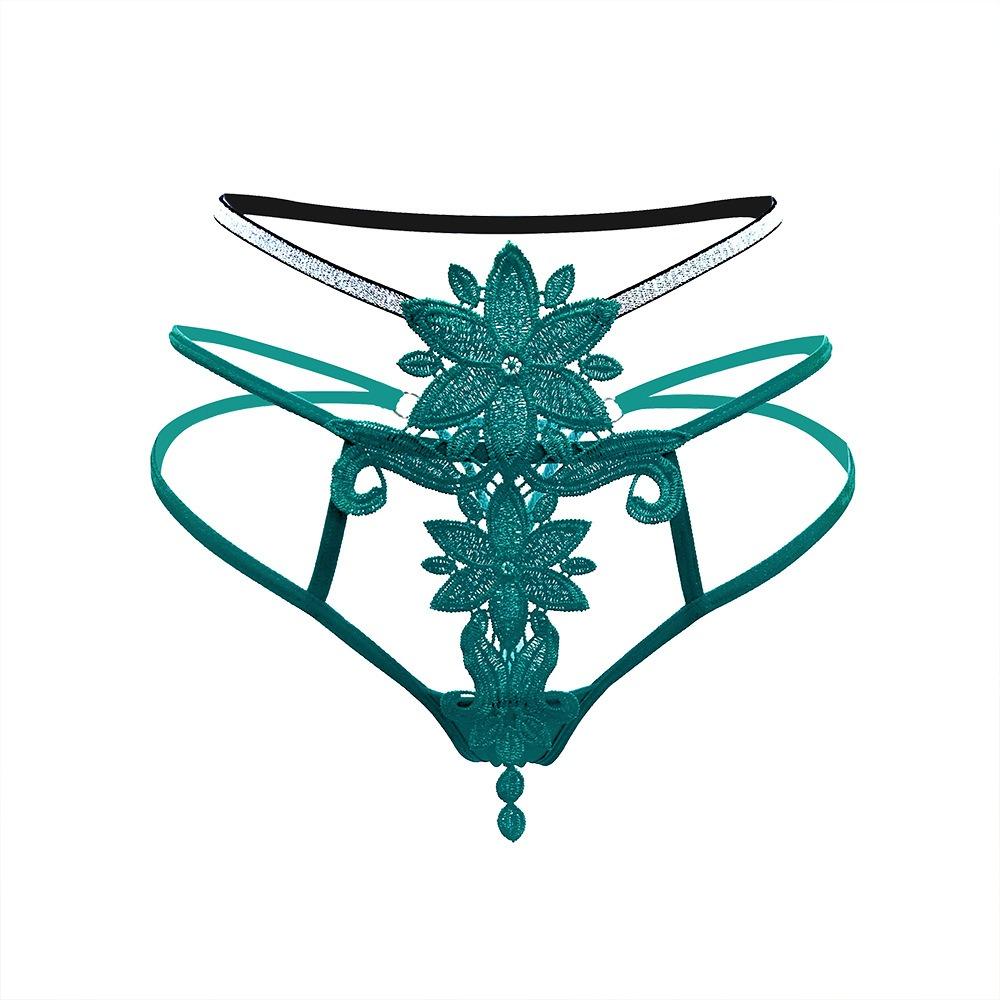Royal Sister Wind Water Soluble Flower Fringed Embroidered Sexy Panties Female Sexy Waist Flash Thin Belt Hollow Temptation Thong