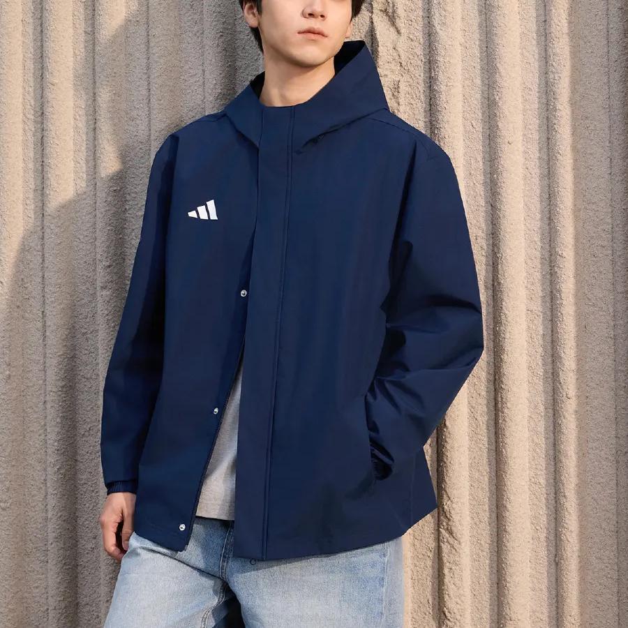 adidas Fleece Lined Windproof Hooded Long Sleeve Durable Jacket Men Jackets KW0692