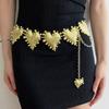 Französischer Stil Retro Kleiner Duft Übertrieben Große Liebe Fransen Taillenkette Damen Mit Kleid Verziert Metallkettengürtel