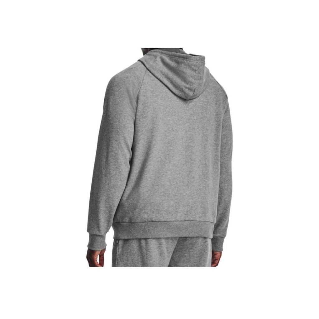 Under Armour Rival Fleece Letter Print Raglan Hoodie Men hoodies Gray 1379758-025