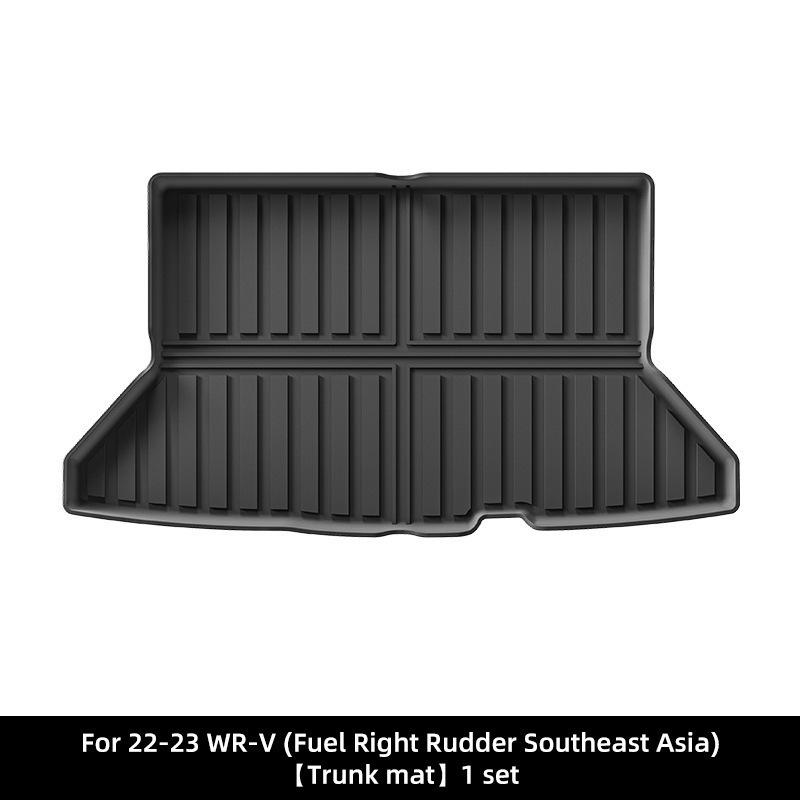 Custom-Fit Floor Mats for 2022-2024 Honda WR-V: Fully Enclosed TPE Mats with Trunk Mats
