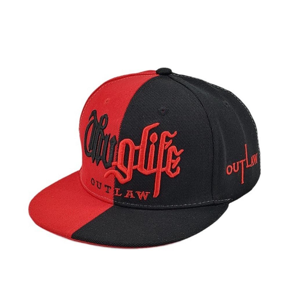 

Letter Embroidery Sunscreen Hat Adjustable Hip Hop Hat High Quality Duck Tongue Hat Outdoor Sport красный/чёрный