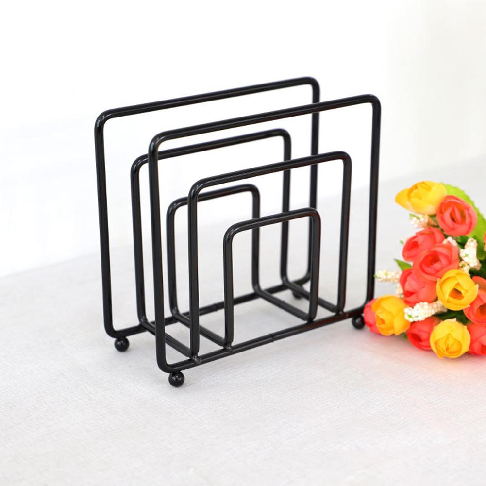 Iron Modern Metal Napkin Holder Large Capacity Vertical Freestanding Napkins Holder Square for Kitchen Dining Tables/Countertops