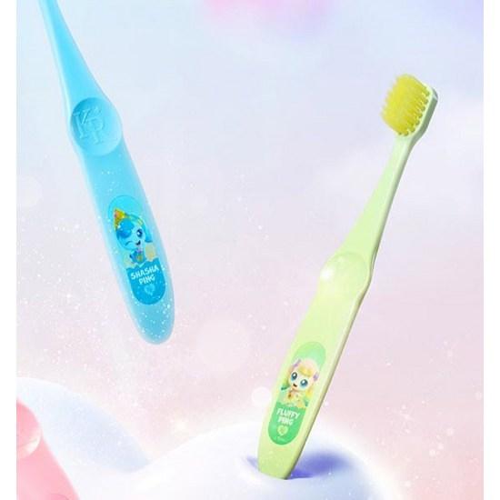 Kent Royale Sweet and Sour Catch Tiniping Season 4 Ultra-Fine Bristle Kids Toothbrush, Fossil Ping, 12 Pieces, 1 Piece, a popular character in Korea
