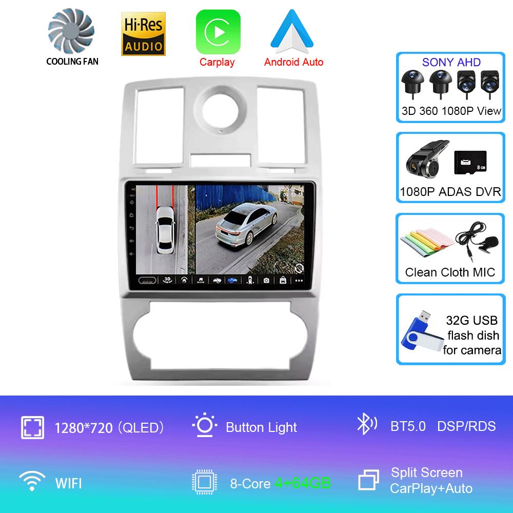 Car Radio Android 14 For Chrysler 300C 1 2004 - 2011 Multimedia Video Player Navigation stereo GPS No 2din 2din DVD