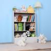 Kids Bookshelf 4-Tier Storage Bookcase Wooden Open Book Shelf Floor Standing Toy Organizer and Storage Cabinet for Playing Room