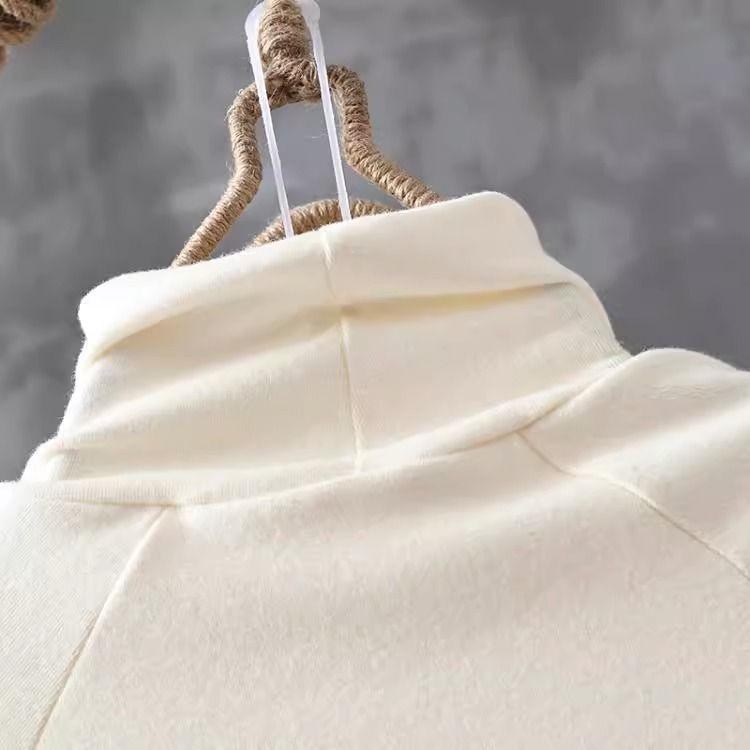 2024 Double-Sided German Velvet Bottoming Shirt: Retro Half-High Collar, Literary Ethnic Style for Spring and Autumn