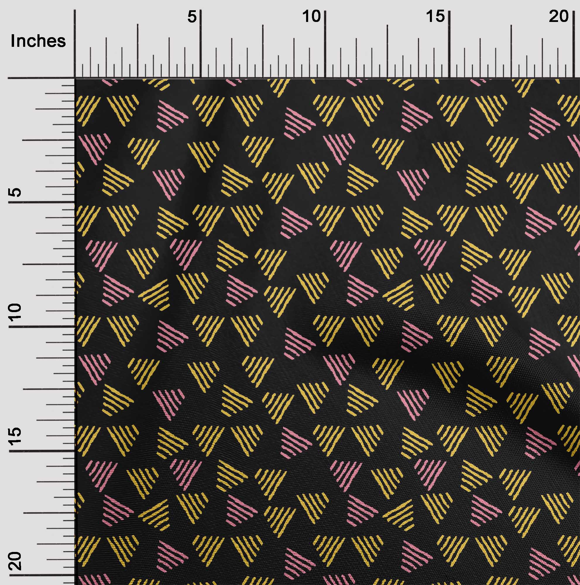 

oneOone Cotton Flex Fabric Triangle Block Print Fabric By The Yard 40 Inch 42 Inch - Viscose Chiffon білий