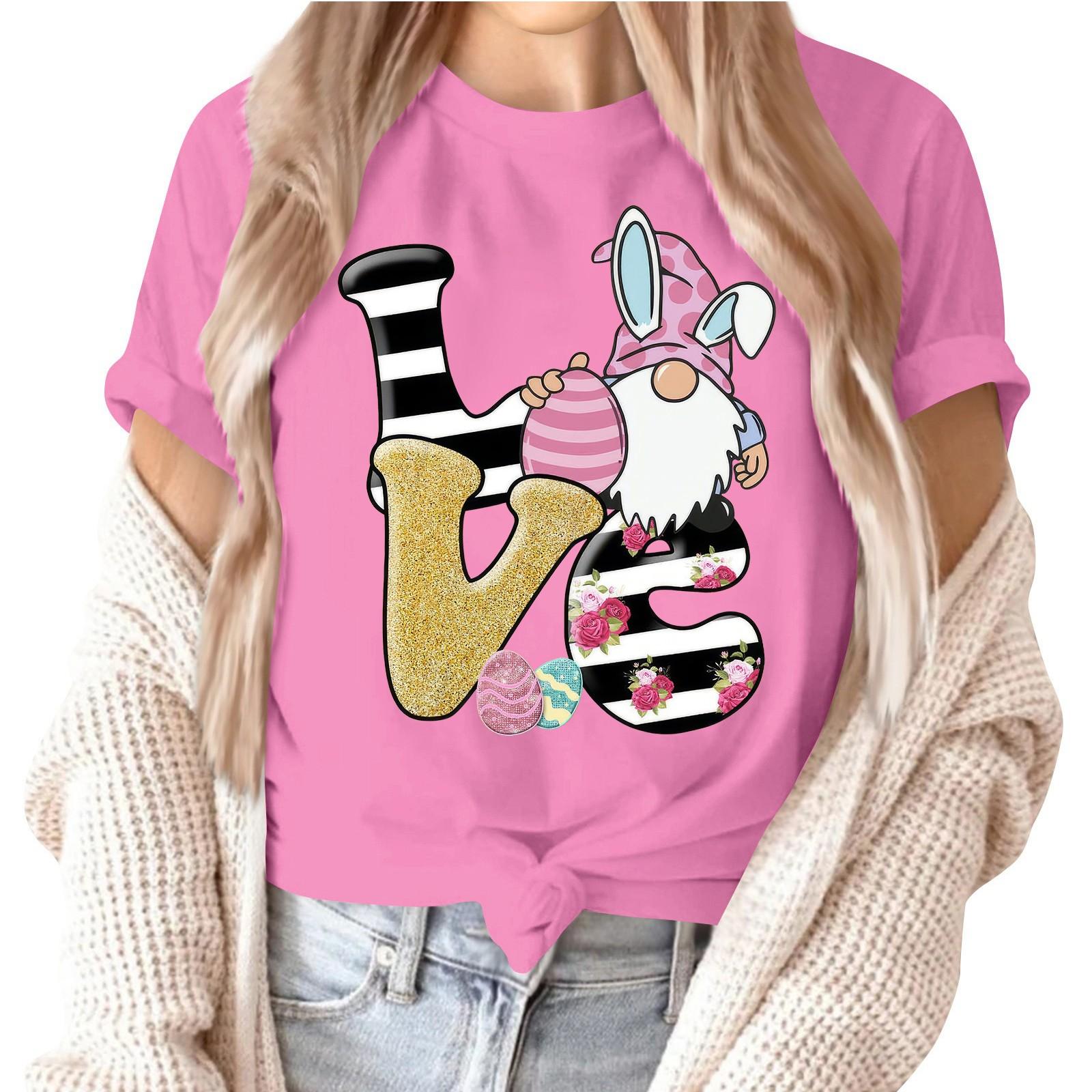 

Женский топ с коротким рукавом и принтом на шее S