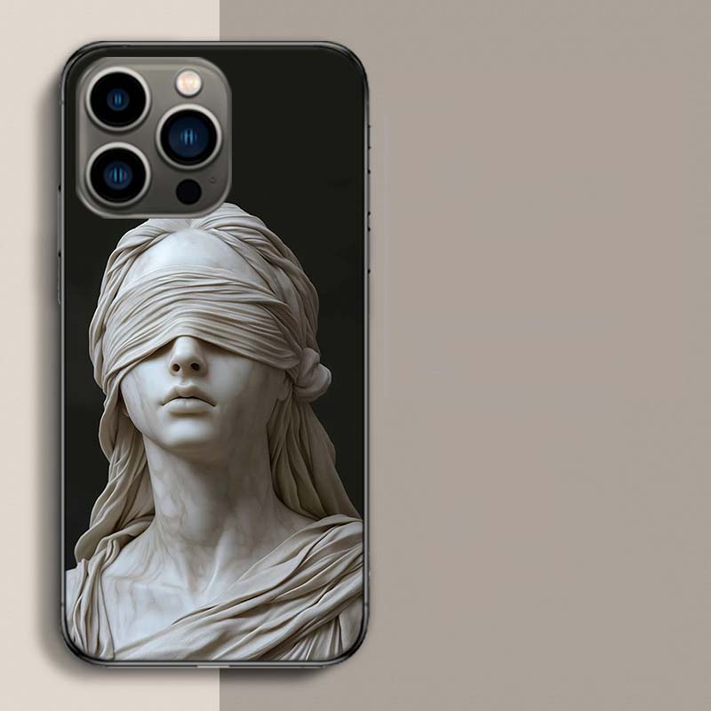 Carving Victory Posture Disaster Phone Case For Iphone 17 Air 15 Pro 14 Plus 16 Pro Max 17E 16E 12 13 Mini 11 Cover Cute Fundas