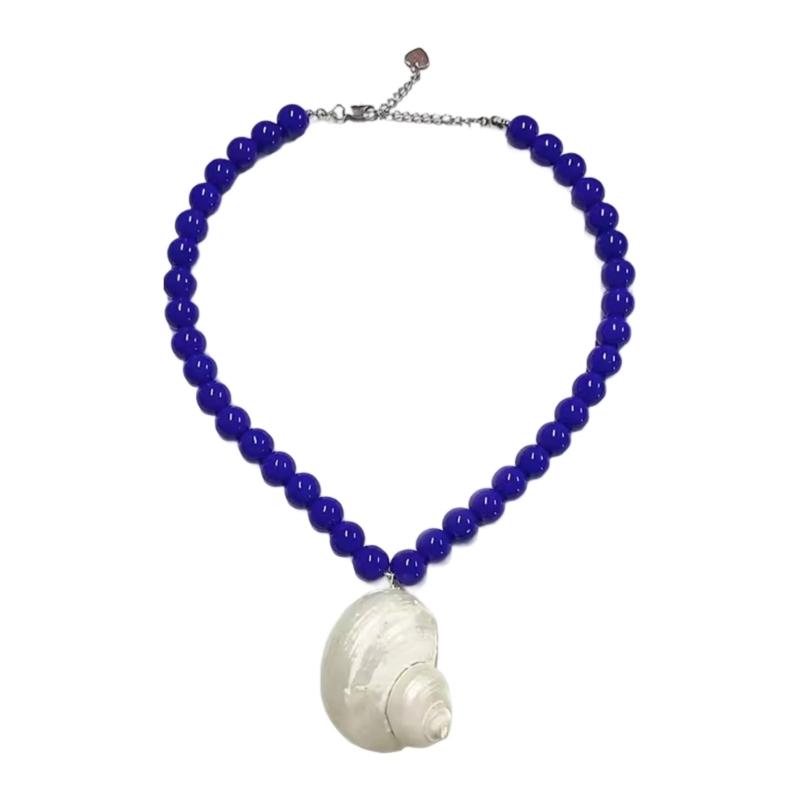 

Natural Shell Bead Necklace Jewelry Lightweight Unique Ocean Inspired Collarbone Chain Jewelry Gift for Women