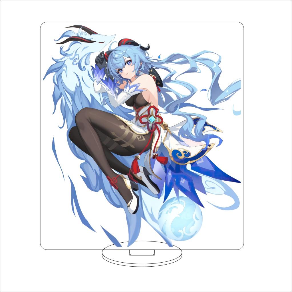 16CM Anime Genshin Impact Cosplay Acrylic Stand Ornaments  Ganyu Figure Stand Halloween Gifts