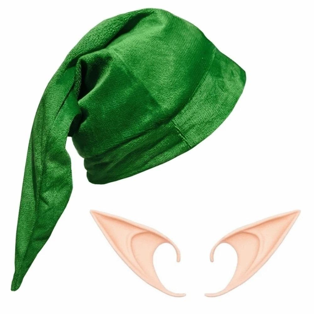 Sombrero de Elfo Largo y Puntiagudo Orejas de Elfo Suaves Disfraz Sombreros de Gnomo Feria Renacentista