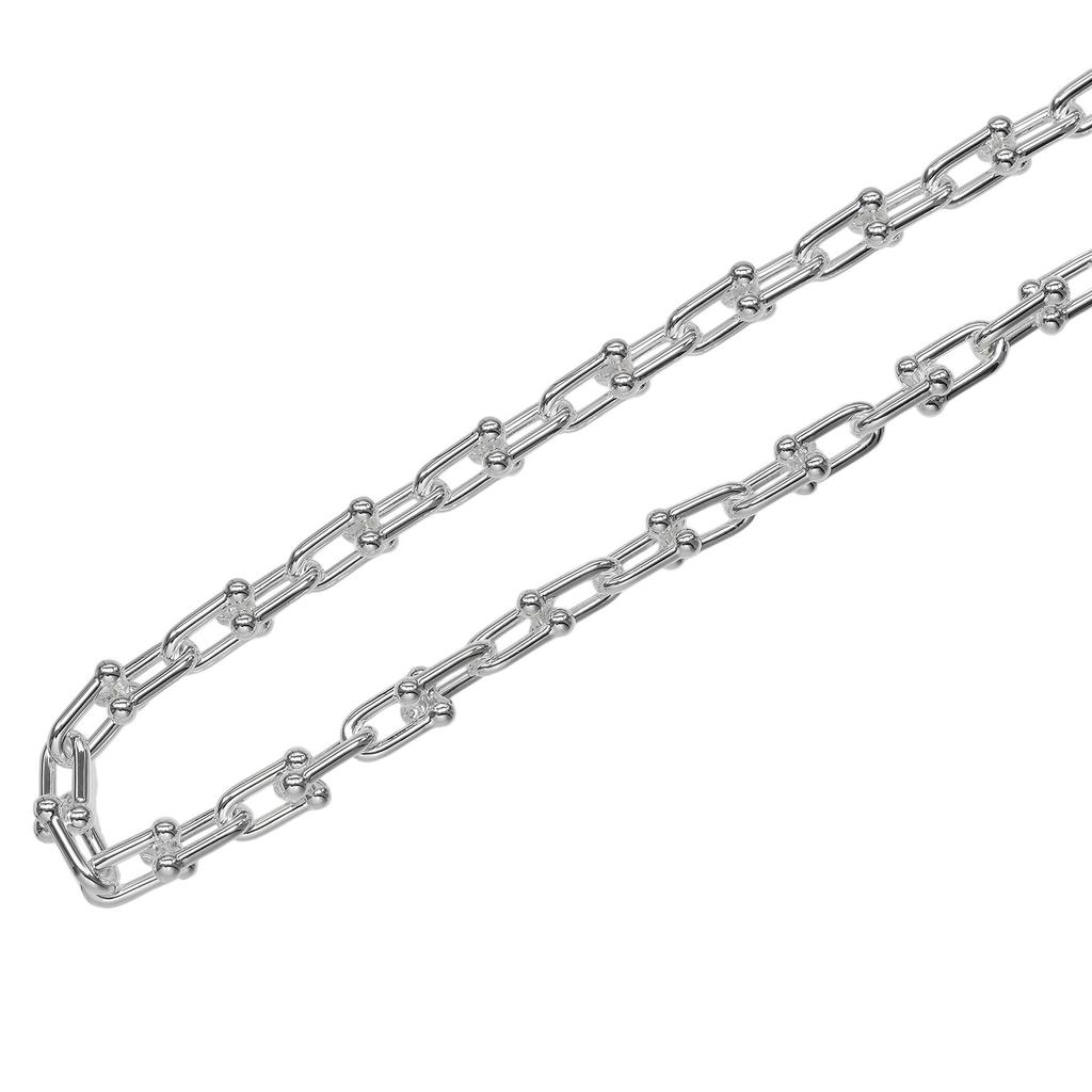 TIFFANY&Co. hardware small link Necklace Silver925 43g Women Used