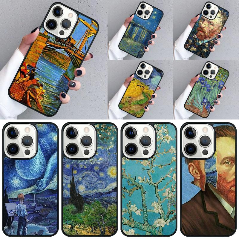 Van Gogh Starry Night Phone Case For iPhone 17 Air 16 16e 15 13 14 Pro Max 11 12 Plus 2022 MAX Shell Cover coque