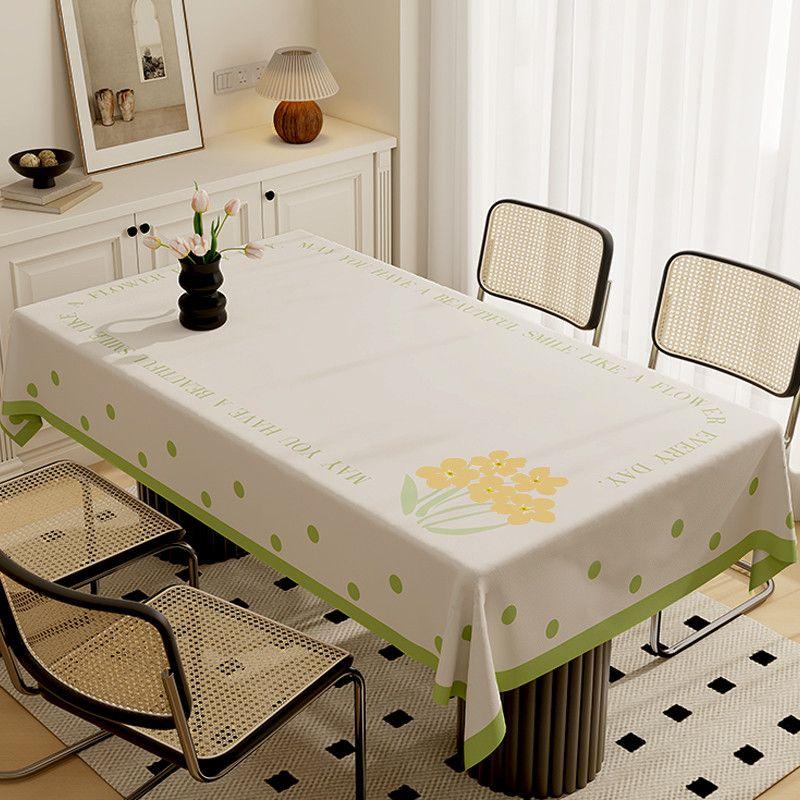 

Tablecloth Accessible Luxury Fancy Table Cloth Waterproof and Oilproof and Heatproof Disposable Coffee Table Living Room Home Rectangular Table Fabric Summer flowers like the beginning 60*120cm